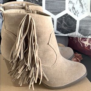 Fringe booties